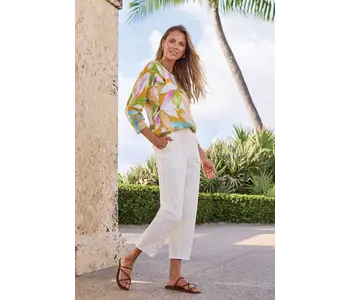 Tribal Canada 3/4 Sleeve Crew Neck Soft Yarn Sweater