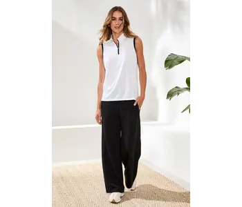 Tribal Canada SLEEVELESS ZIP MOCK NECK TECH TOP