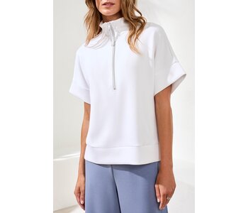 Tribal Canada TECHNO LUX MOCK NECK ZIP TOP