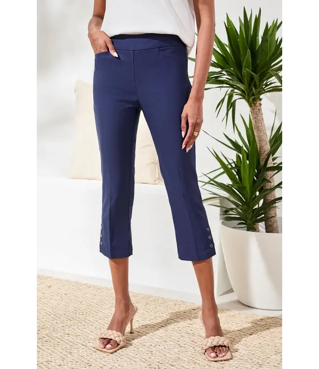 Tribal Canada FLATTEN IT SLIM LEG CAPRIS WITH SNAP VENT