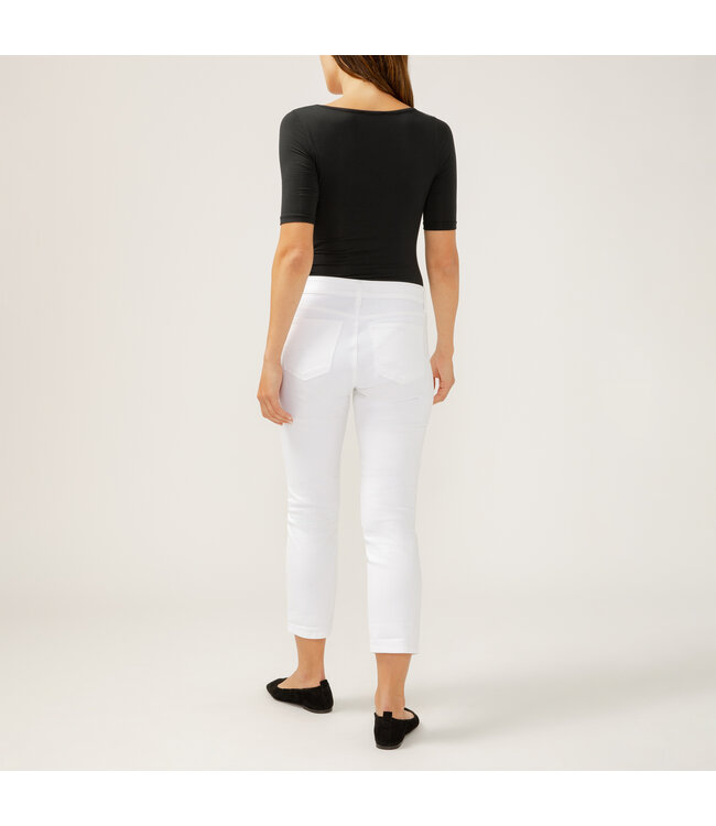 Silver Jeans  ELYSE CAPRI WHITE