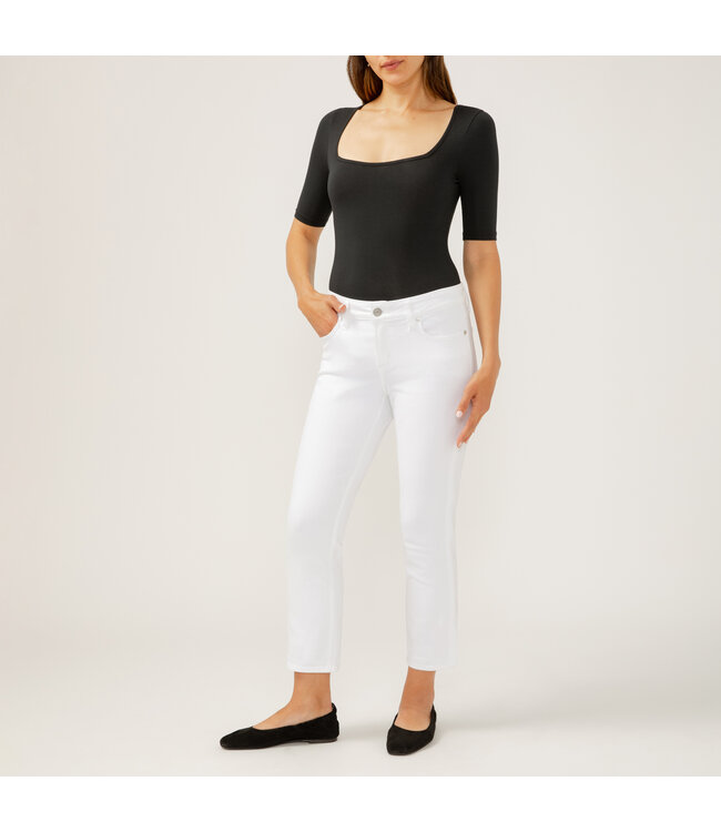 Silver Jeans  ELYSE CAPRI WHITE
