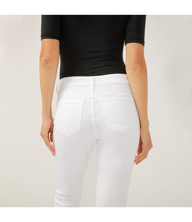Silver Jeans  ELYSE CAPRI WHITE