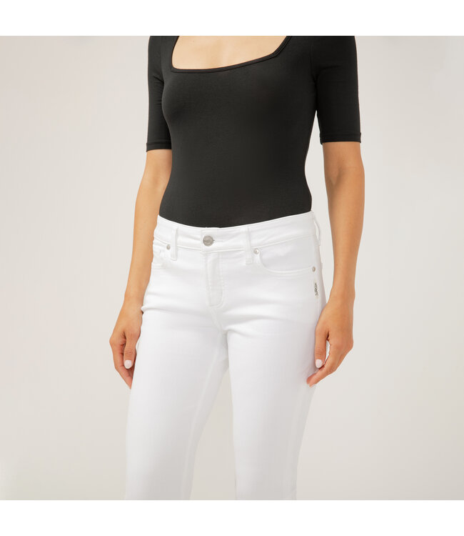 Silver Jeans  ELYSE CAPRI WHITE