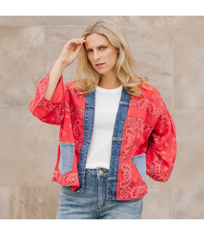 Shannon Passero BANDANA SHORT KIMONO by Shannon Passero