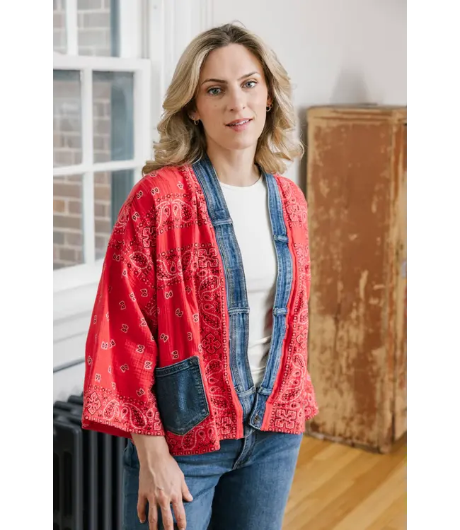 BANDANA SHORT KIMONO by Shannon Passero