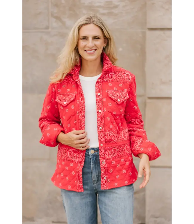 The Bandana Quilted Shacket by Shannon Passero