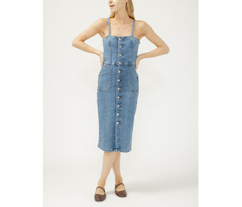 Silver Jeans Button Front Denim Midi Dress
