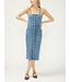 SILVER JEANS Silver Jeans Button Front Denim Midi Dress