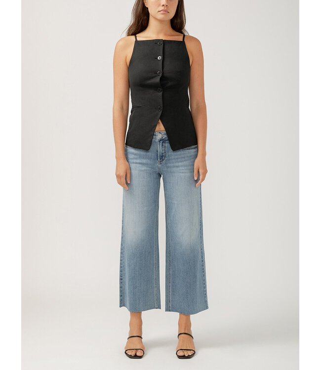 Suki Mid Rise Wide Leg Luxe Stretch Jeans