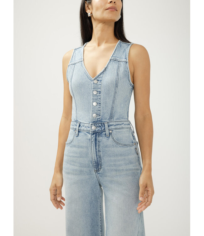 Silver Jeans Wide Leg Vest Jumpsuit
