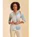 FDJ FRENCH DRESSING FDJ  3/4 Sleeve Henley Top, Neutral Ikat