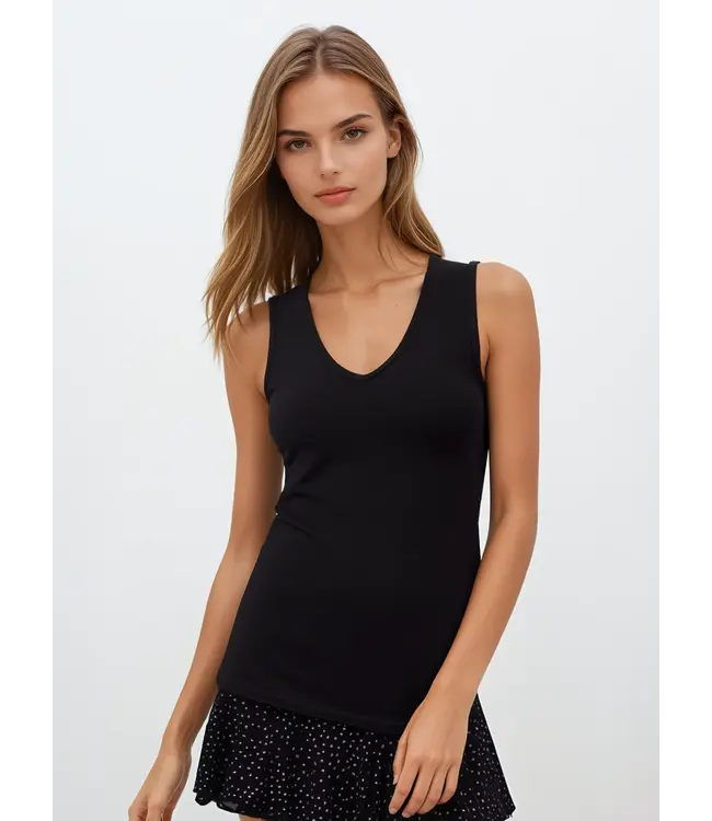 Point Zero  Sleeveless V Neck Tank Top