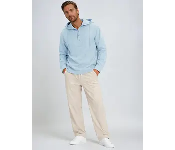 Point Zero Hooded Pop Over Linen Cotton Shirt