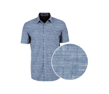 4 -Way Stretch Textured Print Short-Sleeve