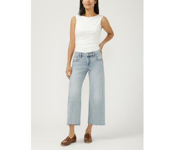 Silver Jeans Suki Mid Rise Cropped Wide Leg Jeans