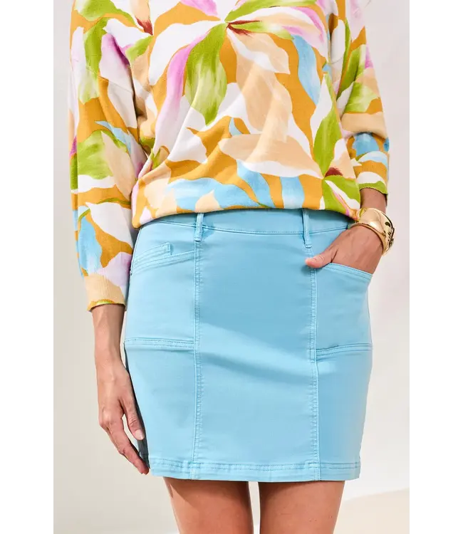 Tribal Canada Comfort Stretch Pull On Skort Aqua Sky
