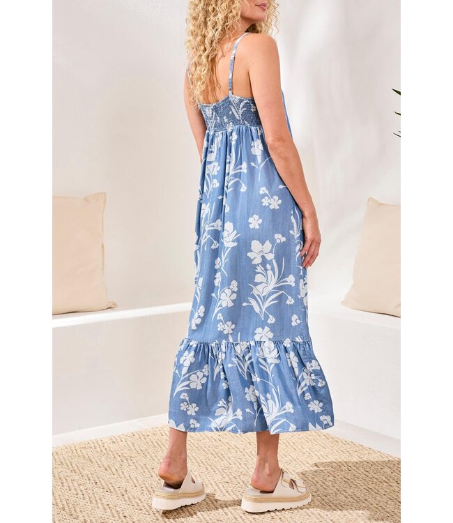 Tribal Canada Tribal Maxi Dress with Bottom Frill