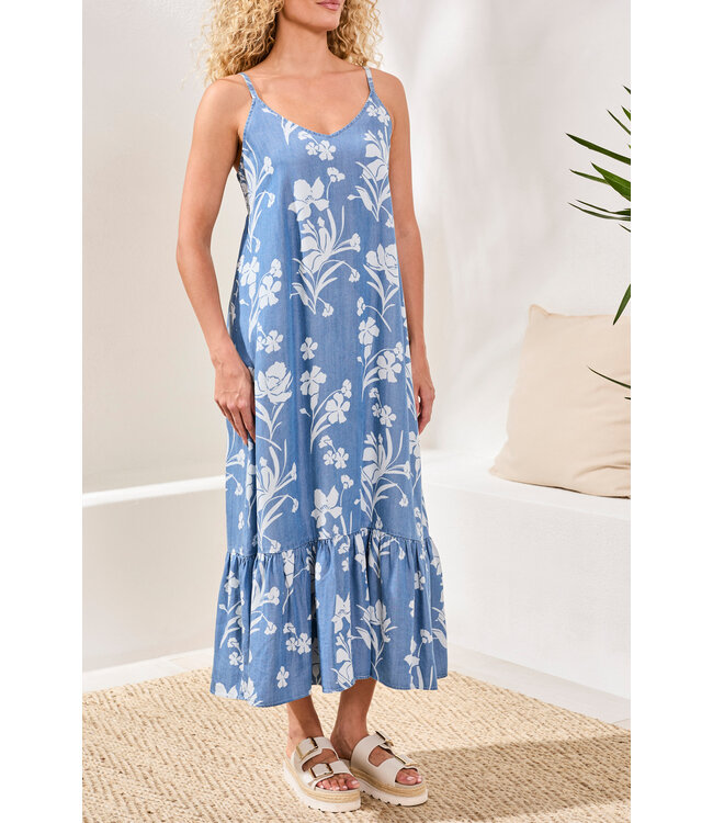 Tribal Canada Tribal Maxi Dress with Bottom Frill