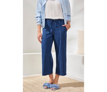 Tribal Canada SOFT DRAPE DENIM AUDREY WIDE-LEG JOGGERS WITH ELASTIC WAIST