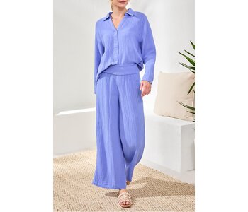 Tribal Canada CRINKLE GAUZE ELASTIC WAIST FLOWY PANTS