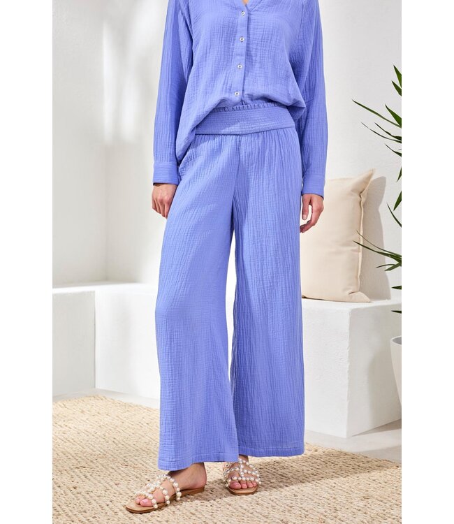 Tribal Canada CRINKLE GAUZE ELASTIC WAIST FLOWY PANTS