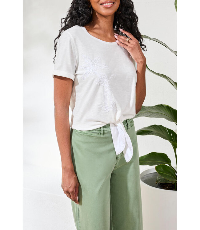 Tribal Canada CREW NECK TOP W/SOUTACHE DETAIL