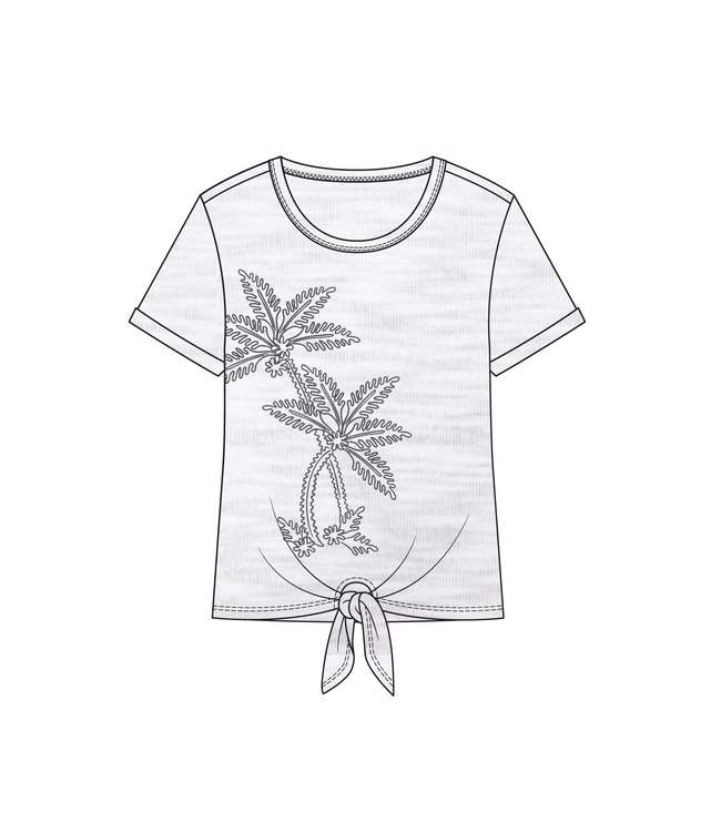 Tribal Canada CREW NECK TOP W/SOUTACHE DETAIL