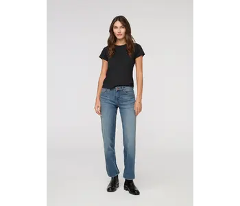 Duer Canada  Performance Denim Mid Rise Straight - Blue Ash