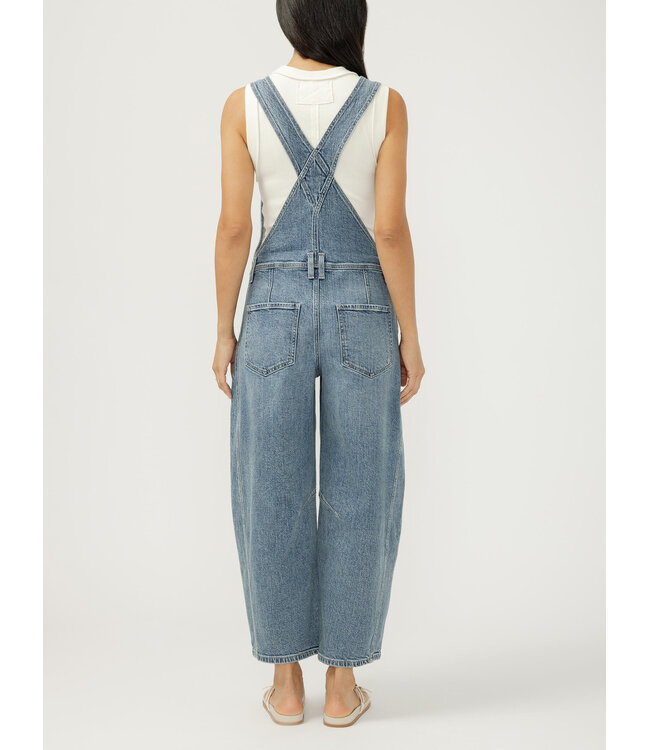 Silver Jeans Denim Barrel Leg Overalls