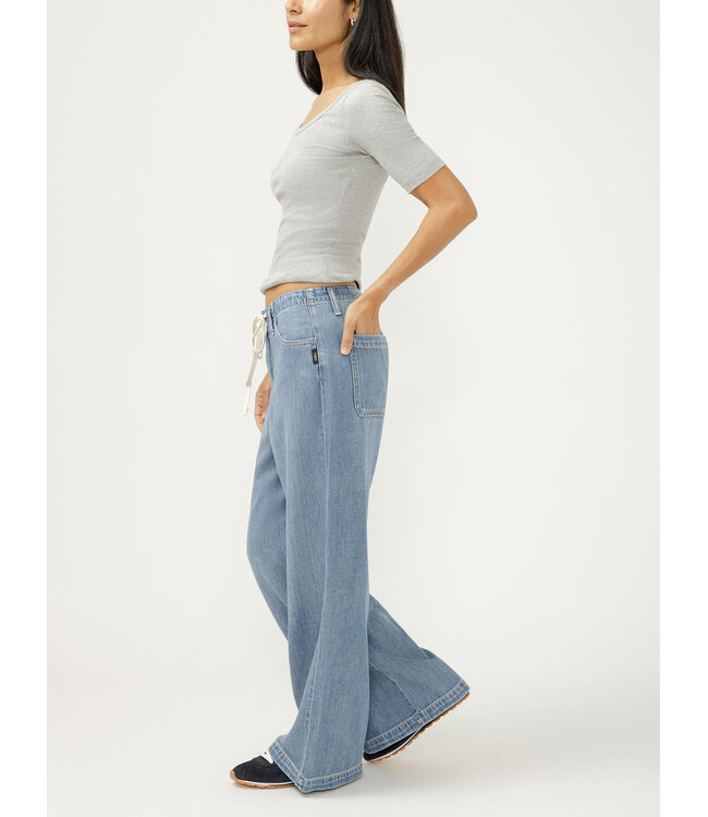 Silver Jeans Wide Leg Drawstring Beach Jeans