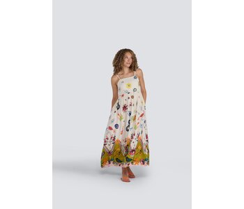 Jessica Laura Abstract Print Spaghetti Strap Dress