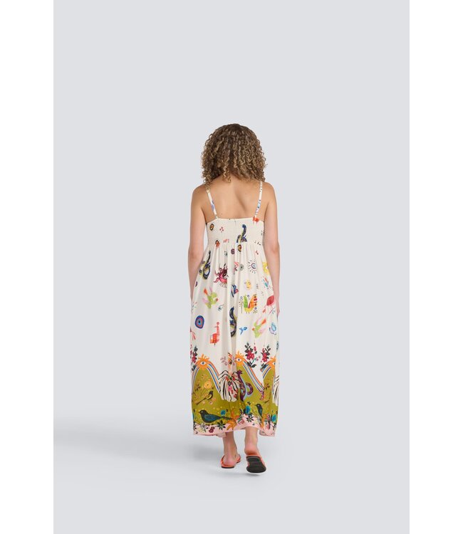 Jessica Laura Abstract Print Spaghetti Strap Dress