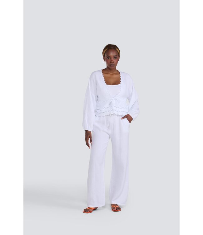 Jessica Laura Waffle Tie Front Cardigan