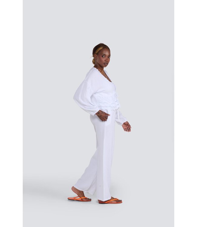 Jessica Laura Waffle Tie Front Cardigan