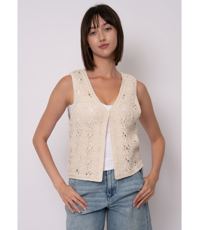 RD Style SLOANE SLEEVELESS V-NECK VEST CARDIGAN