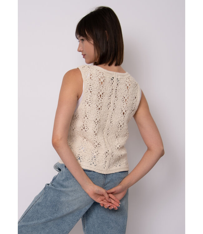 RD Style SLOANE SLEEVELESS V-NECK VEST CARDIGAN