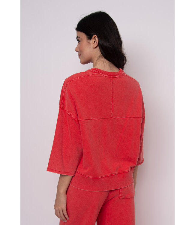 RD Style BRIE FRENCH TERRY TOP CHERRY