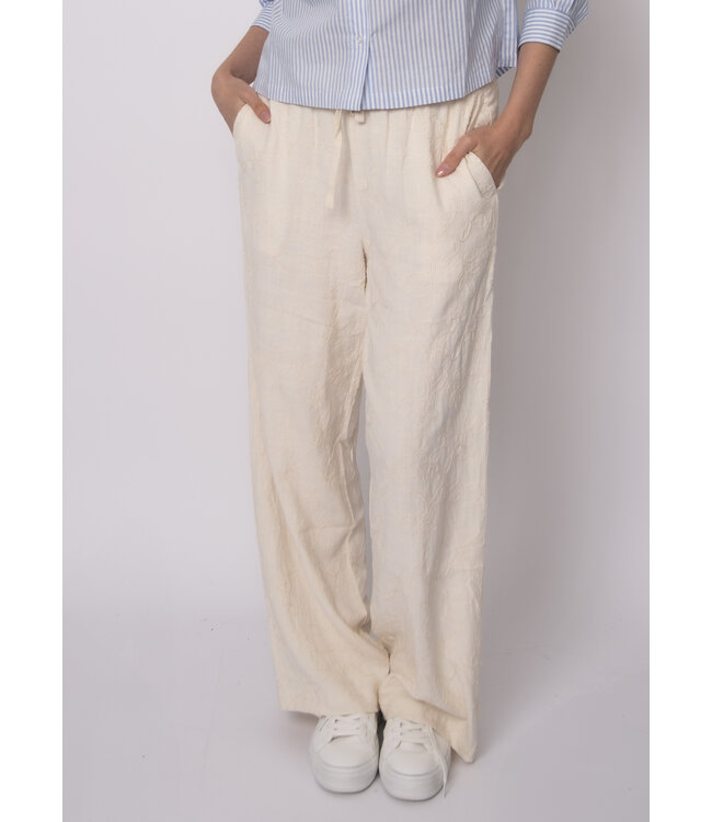 RD Style MERRY VISCOSE LINEN SOUTACHE PULL ON PANTS