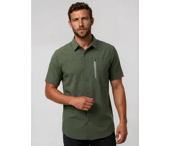 Point Zero  4 way stretch Quick Dry Shirt with Zipper Pocket