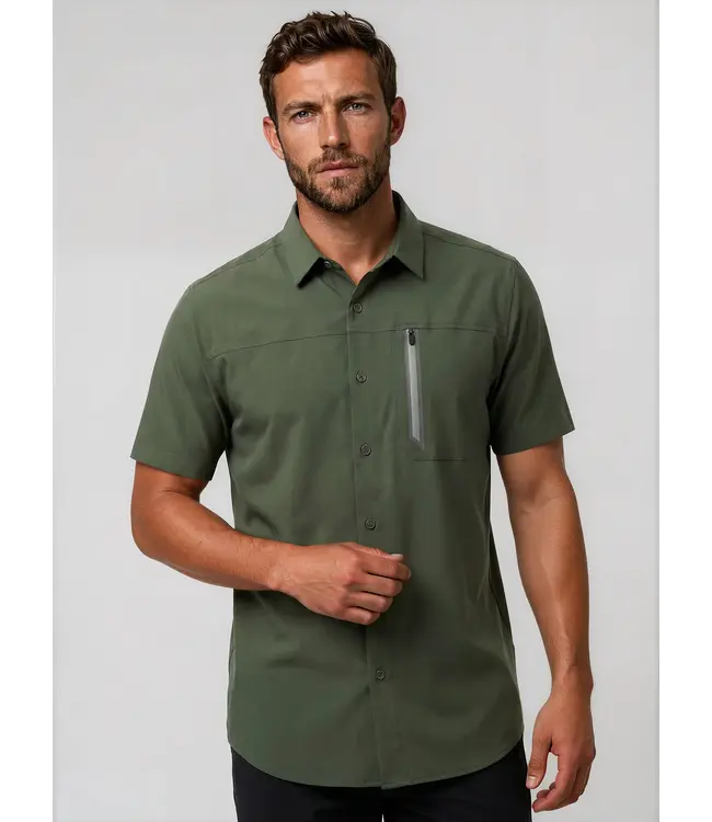 Point Zero  4 way stretch Quick Dry Shirt with Zipper Pocket
