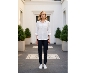 Point Zero  Roll Sleeve Button Down Top