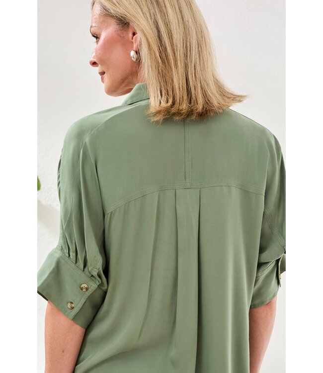 Tribal Canada  SOFT SATIN DROP SHOULDER CLASSIC BLOUSE