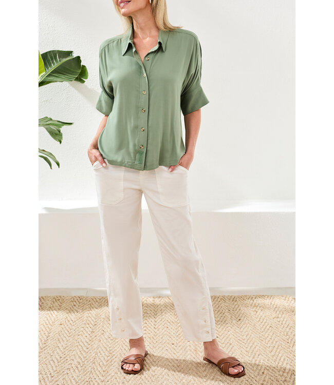 Tribal Canada  SOFT SATIN DROP SHOULDER CLASSIC BLOUSE