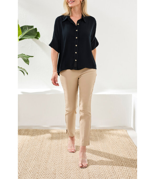 Tribal Canada  SOFT SATIN DROP SHOULDER CLASSIC BLOUSE