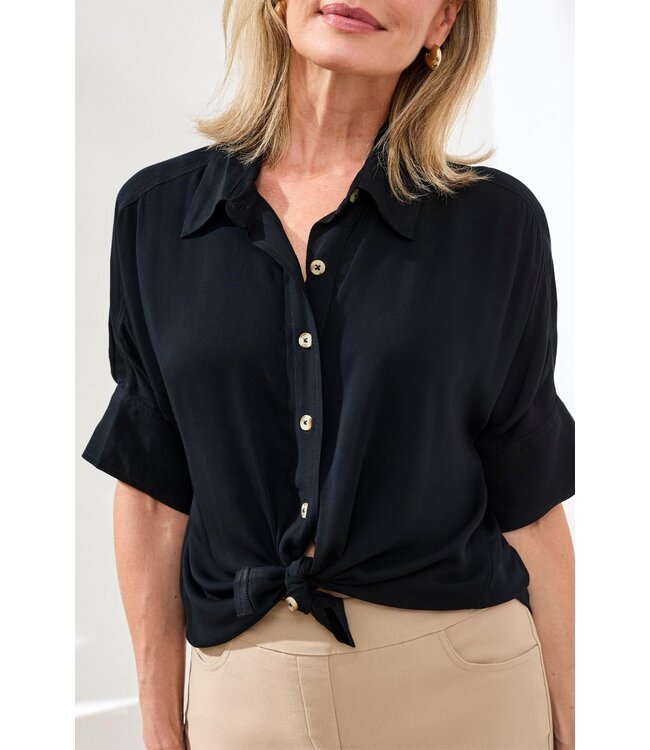 Tribal Canada  SOFT SATIN DROP SHOULDER CLASSIC BLOUSE