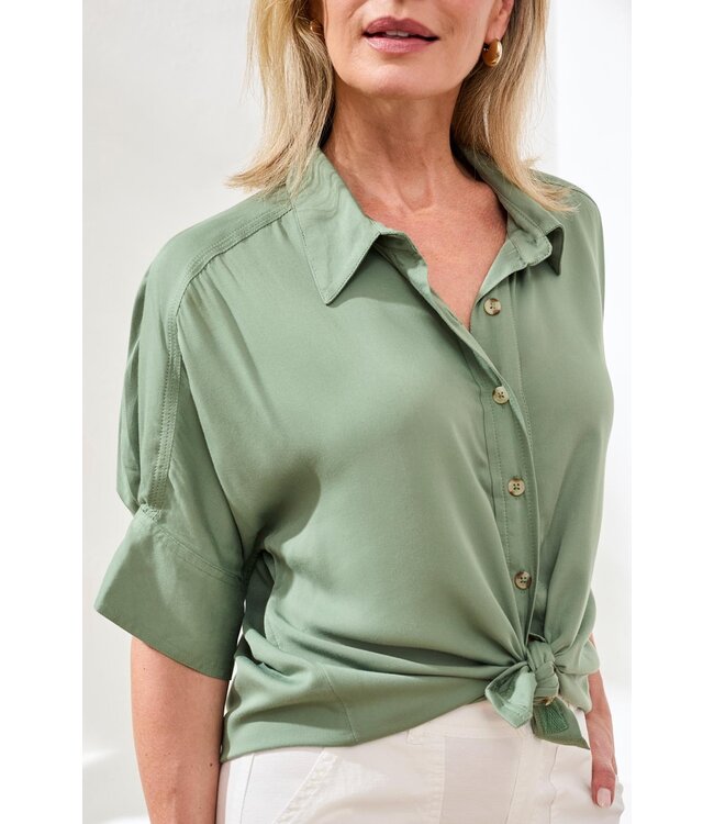 Tribal Canada  SOFT SATIN DROP SHOULDER CLASSIC BLOUSE