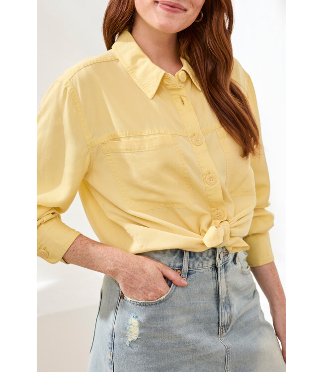 Tribal Canada TENCEL CAVALRY TWILL BUTTON FRONT SHIRT