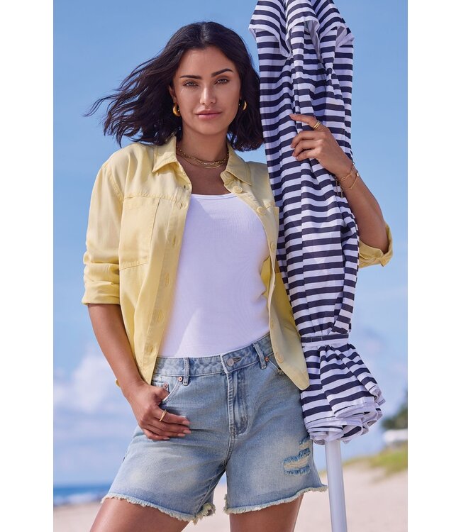 Tribal Canada TENCEL CAVALRY TWILL BUTTON FRONT SHIRT