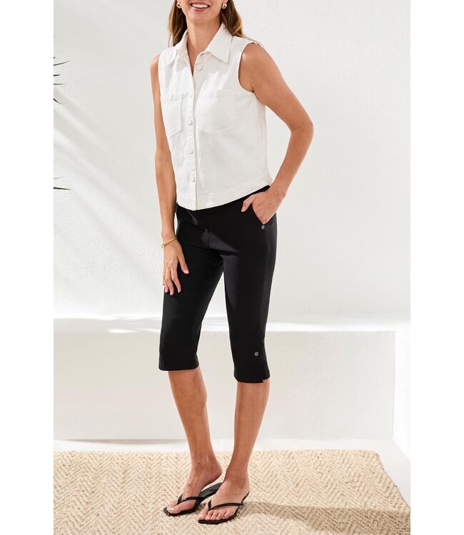 Tribal Canada FLATTEN IT SLIM LEG CAPRIS PANTS WITH SNAP VENTS